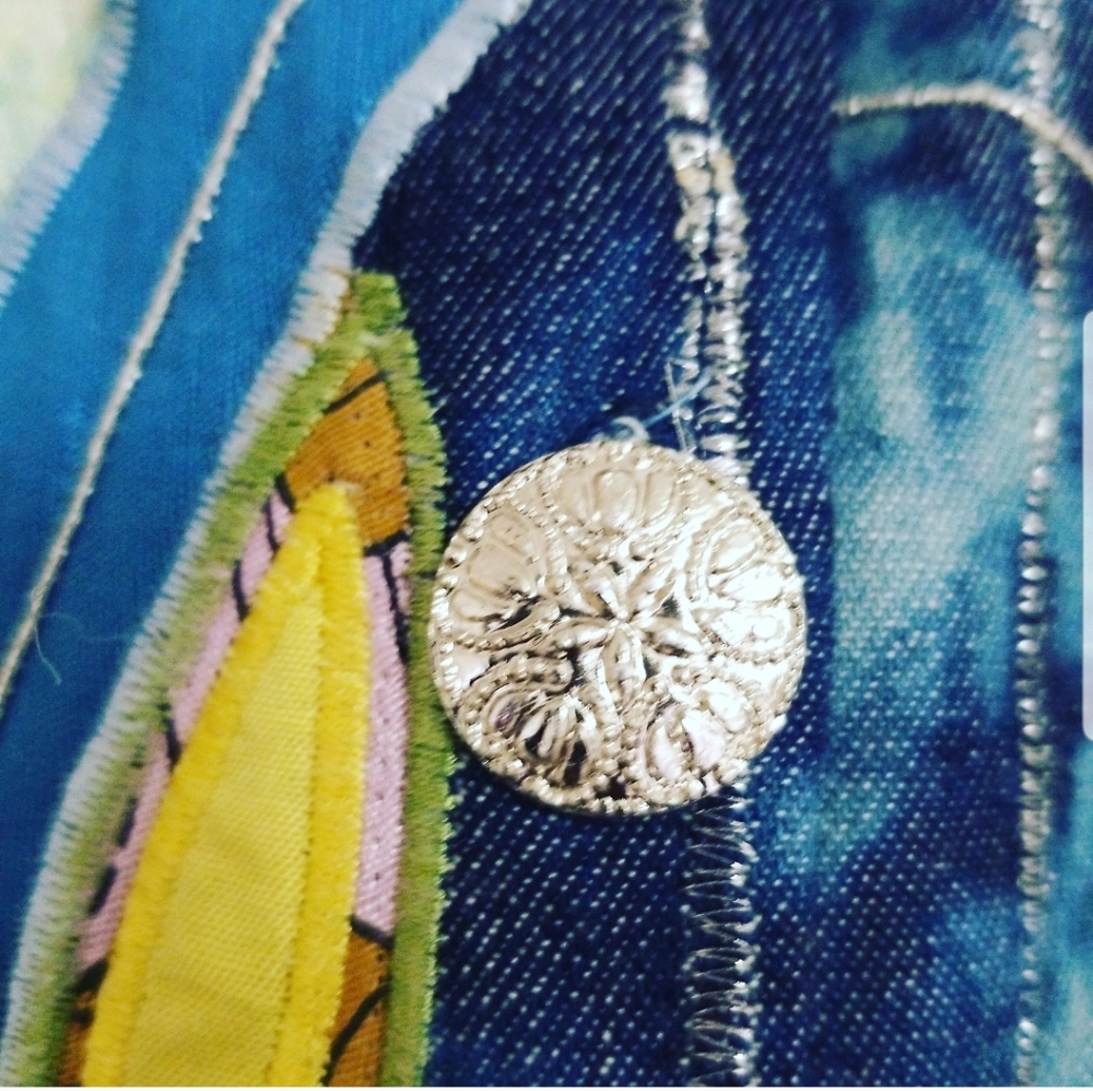 1990s Drapers & Damon's Patchwork Embroidered Coat - image 3